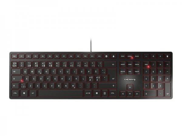 Cherry KC 6000 SLIM - Full-size (100%) - Cablato - USB - Nero