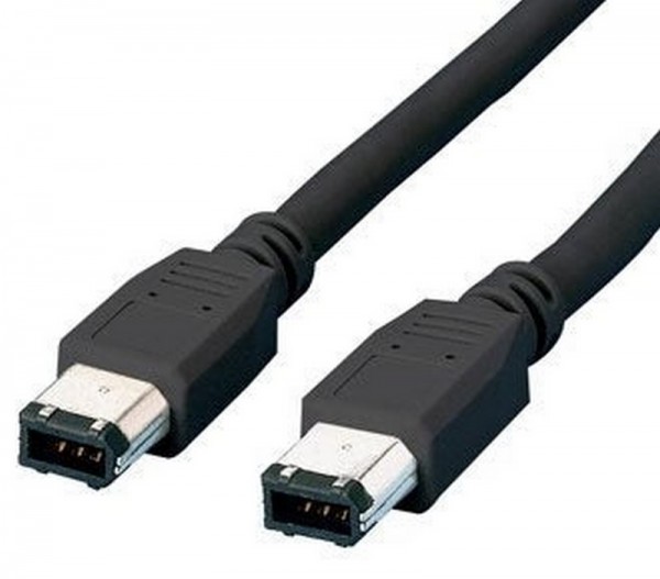 Equip FireWire IEEE-1394 Cable 4/4-pin, 3,0 m - black 3 m Nero