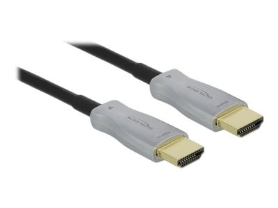 Delock HDMI-Kabel - HDMI männlich zu HDMI männlich - 20 m - Glasfaser - Schwarz...