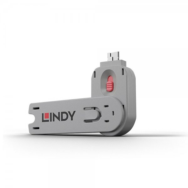 Lindy Schlüssel USB Port Schloss pink