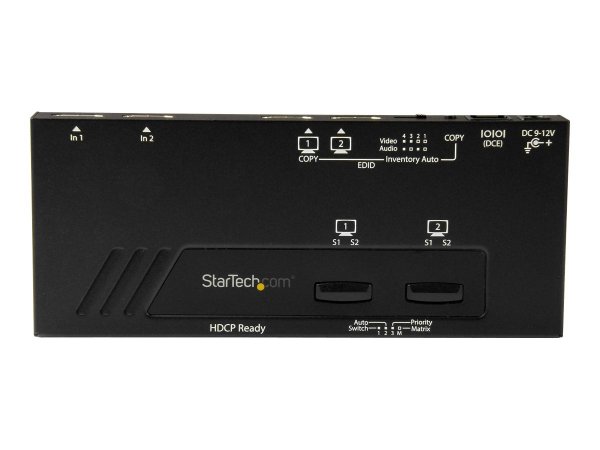 StarTech.com VS222HD4K - HDMI - Nero - 1080p - Attività - Potenza - 3840 x 2160 Pixel - IR