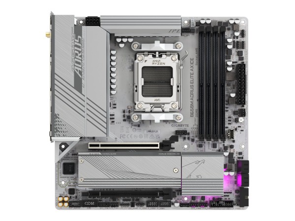 Gigabyte B650M AORUS ELITE AX ICE Scheda madre - AMD Ryzen serie 9000 - VRM a 12+2+2 fasi - fino a 8