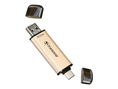 Transcend JetFlash 930C - 512 GB - USB Type-A / USB Type-C - 3.2 Gen 1 (3.1 Gen 1) - 420 MB/s - Cuff