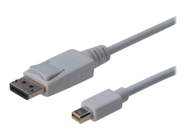 DIGITUS Cavo di collegamento DisplayPort - 3 m - Mini DisplayPort - DisplayPort - Bianco - Nichel -