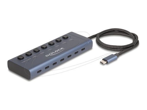 Delock USB 5 Gbps Hub mit 7 Type-C Ports