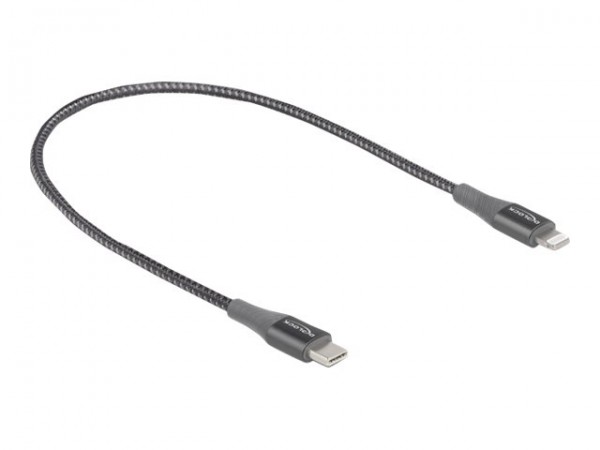 Delock Cavo dati e cavo di ricarica USB Type-C per Lightning per iPhone - iPad e iPod da grigio 0,5