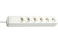 Brennenstuhl Eco-Line - 6 presa(e) AC - Tipo H - Bianco - 1,5 m - 330 mm