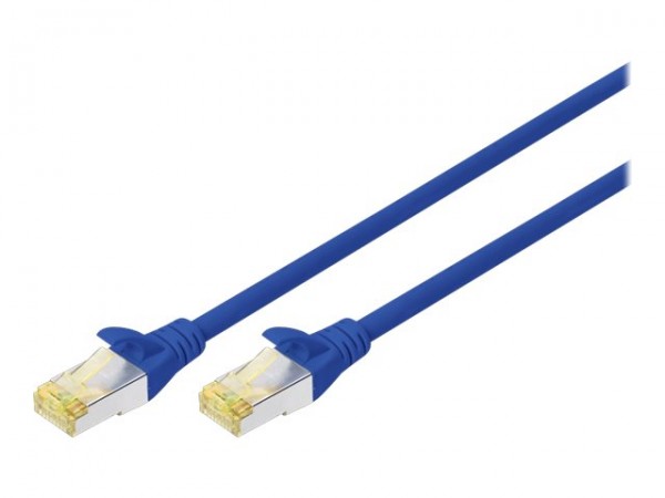 DIGITUS Cavo patch CAT 6A S/FTP - 10 pezzi - 2 m - Cat6a - S/FTP (S-STP) - RJ-45 - RJ-45 - Blu