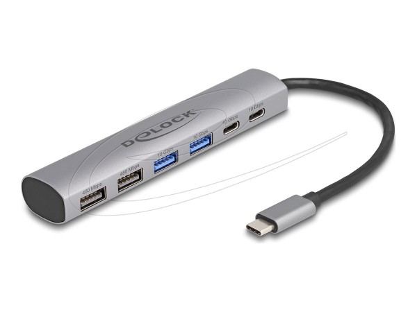 Delock Hub - 2 x USB-C 3.2 Gen 2+ 2 USB 3.2 2+ 2 2.0