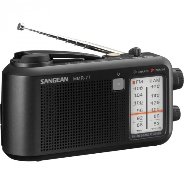 Sangean Electronics MMR-77 Outdoorradio MW UKW Handkurbel spritzwassergeschützt
