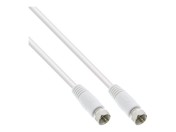 InLine Cavo antenna SAT - spinotti F - fattore di schermatura >75dB - bianco - 0,5m