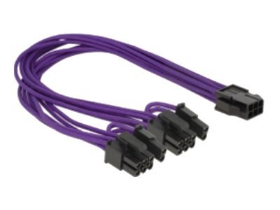 Delock PCI Express 6 pin - 2 x 8 pin - 0,3 m - PCI-E (6-pin) - 2 x PCI-E(6+2 pin) - Maschio - Femmin