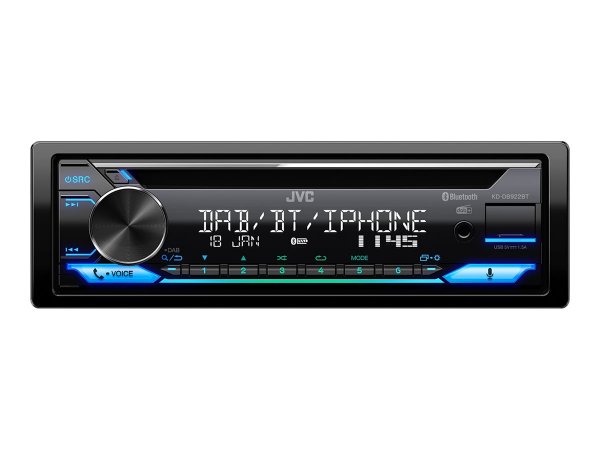JVC KD-DB922BT - Nero - 1 DIN - 200 W - 7.1 canali - 50 W - CD - CD-RW