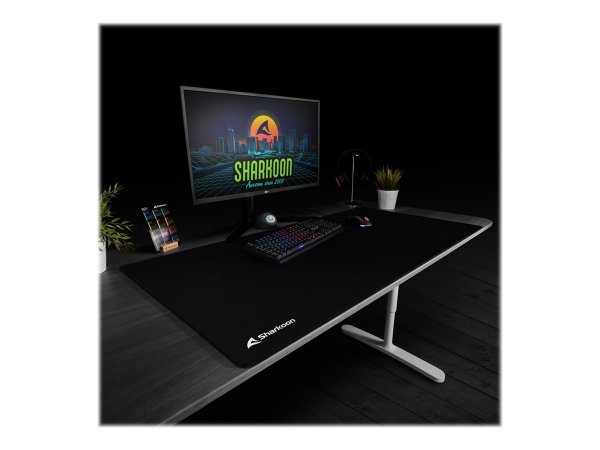 Sharkoon 1337 V2 Big - Nero - Monocromatico - Barra appoggiaferro antiscivolo - Tappetino per mouse