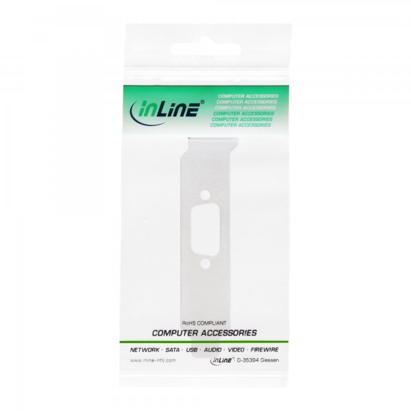 InLine Staffa PCI Low Profile per montaggio porta seriale Sub-D 9 pin