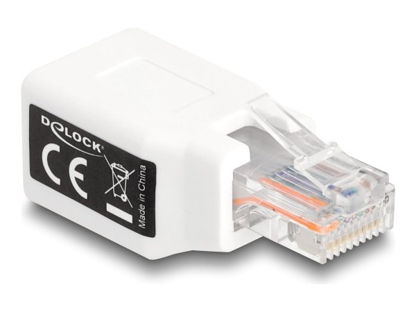 Delock RJ50 Adapter Stecker zu Buchse weiß - Adattatore - Alimentazione/alimentazione
