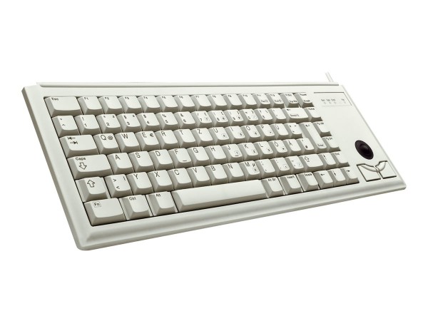 Cherry Slim Line Compact-Keyboard G84-4400 - Tastiera - 500 dpi Ottico - 83 tasti QWERTY - Grigio