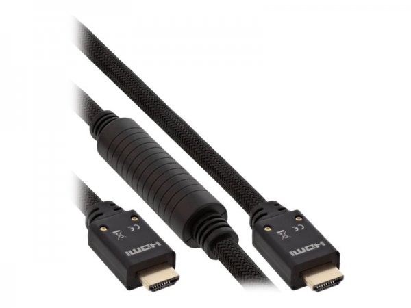 InLine Cavo HDMI - attivo - 4K2K - guaina nylon - 20m - High Speed - Ethernet