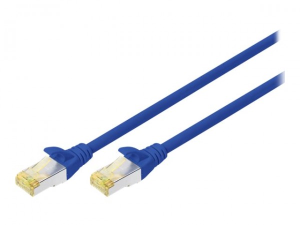 DIGITUS Cavo patch CAT 6A S/FTP - 10 pezzi - 1 m - Cat6a - S/FTP (S-STP) - RJ-45 - RJ-45 - Blu