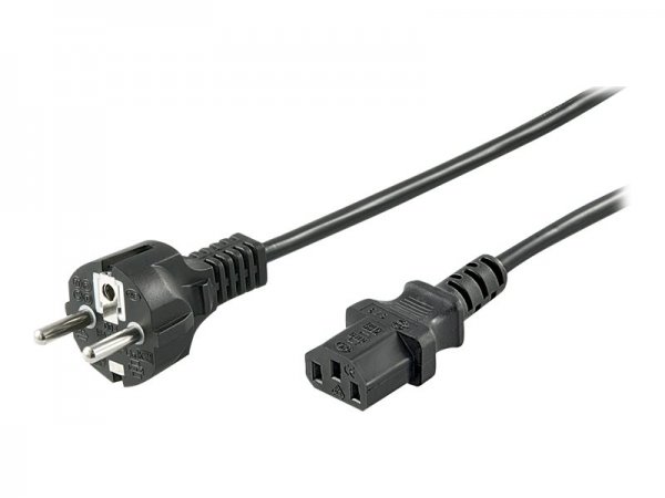 Goobay 96037 - 5 m - Spina di alimentazione di tipo F - IEC C13 - H05VV-F3G - 250 V