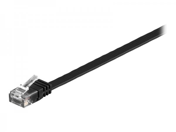 Goobay Patchkabel RJ45 Stecker> Cat.6 U/UTP schwarz - Cavo - Rete