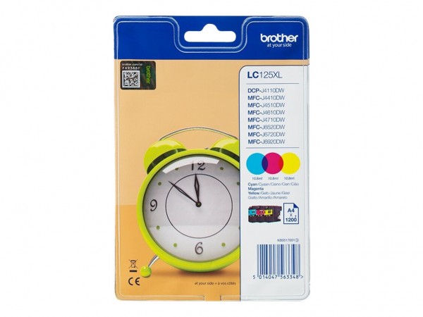 Brother LC-125 XL Rainbow Blister c/m/y - Originale - Cartuccia di inchiostro