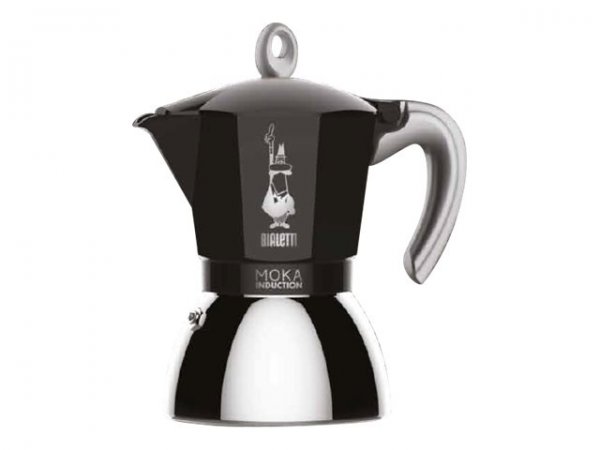 Bialetti Moka Induction 2 Tazze - Moka - 0,4 L - Nero - Argento - Alluminio - 2 tazze - Polipropilen