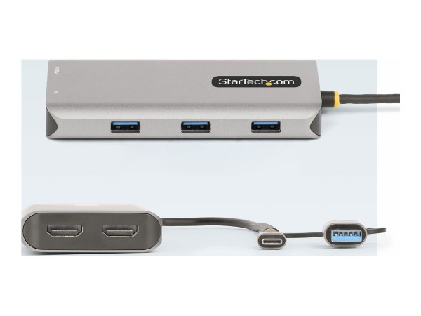 StarTech.com Adattatore multiporta USB-C con dongle USB-C a USB-A - doppio HDMI (4K30Hz/1080p60Hz) -