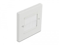 Delock Copertura di gestione cavi 86 x 86 mm con spazzole a strip bianco - Bianco - Nylon - Plastica