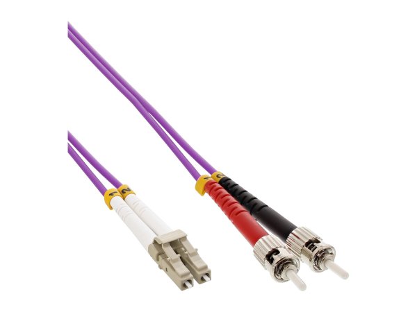 InLine Cavo Duplex - LC/ST 50/125µm - Fibra Ottica OM4 - 3m
