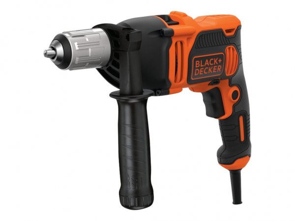 Black & Decker BEH850K - Trapano dritto - Senza chiave - Nero - Arancione - 1,3 cm - 3100 Giri/min -