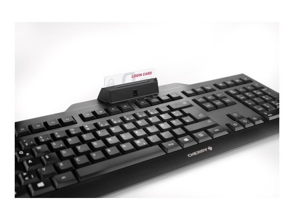 Cherry KC 1000 SC - Full-size (100%) - Cablato - USB - Interruttore a chiave meccanica - AZERTY - Ne
