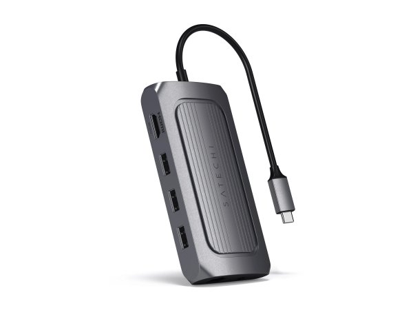 Satechi ST-U4MA3M - USB tipo-C - 100 W - 1000 Mbit/s - Grigio - MicroSD (TransFlash) - SD - 60 Hz