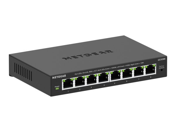 Netgear Plus Switch GS308E - Interruttore - 1 Gbps