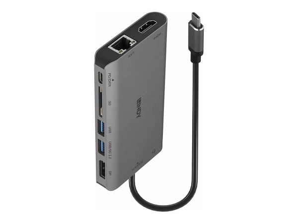 Lindy 43323 - Cablato - USB 3.2 Gen 1 (3.1 Gen 1) Type-C - 100 W - 1000 Mbit/s - Nero - Grigio - SD