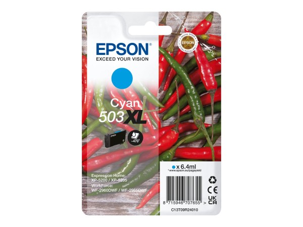 Epson 503 XL Cyan Druckerpatrone C13T09R24010 - Originale - Cartuccia di inchiostro