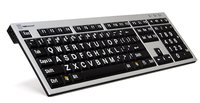 Logickeyboard LKB-LPRNTWB-AJPU - Full-size (100%) - Cablato - USB - Nero - Argento