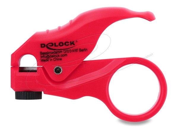 Delock Abisolierwerkzeug für Netzwerkkabel rot