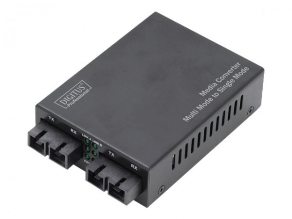 DIGITUS Media converter Fast Ethernet modalità multipla/modalità singola SC/SC - 100 Mbit/s - 100BAS