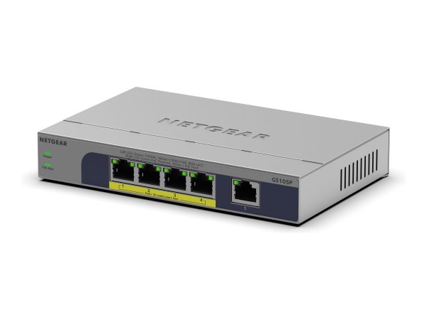 Netgear Gs105P - Switch - 5 Anschlsse - unmanaged - 1 x - Interruttore - 0,1 Gbps