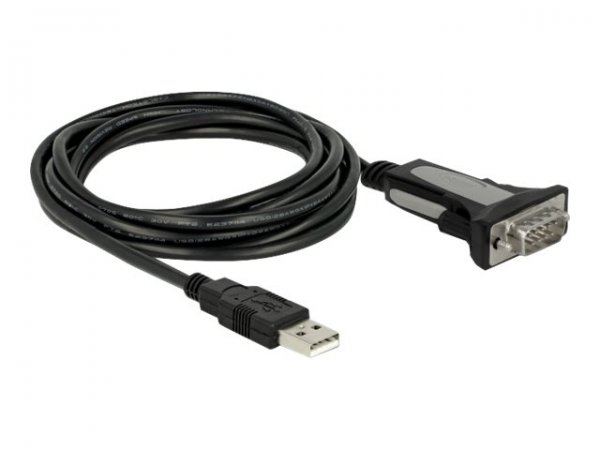 Delock 65962 - Nero - 3 m - USB tipo A - DB-9 - Maschio - Maschio