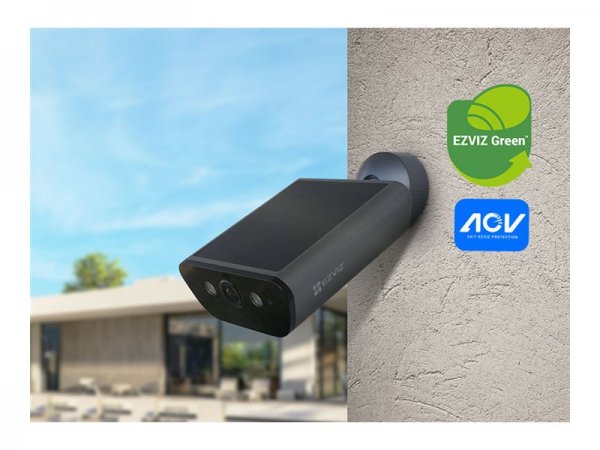 Ezviz 1.Bulit-in 1.4W Solar Panel for Non Stop Power 2.10.400 mAh Rechargeable Lithium - Network cam