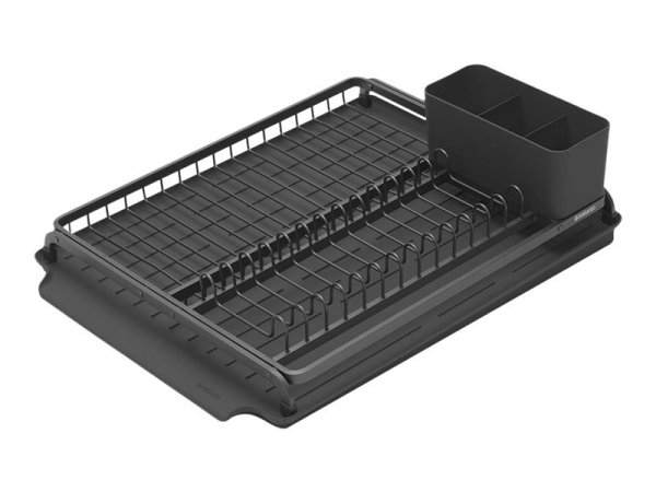 Brabantia 117404 - Scolapiatti - Supporto - Da tavolo - Stoviglie - Grigio - Rettangolo