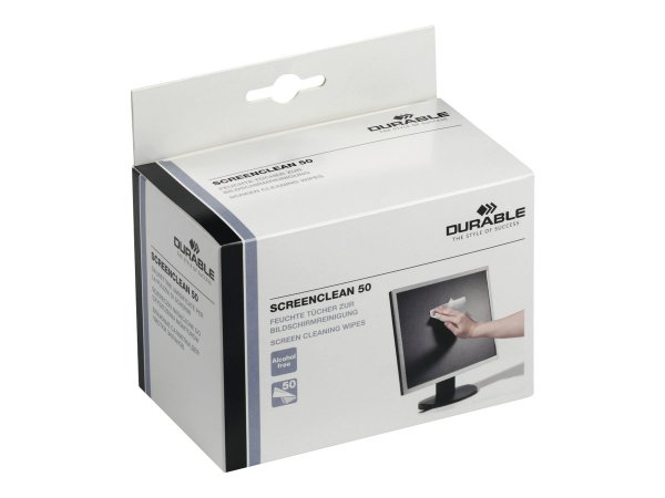 Durable 5787 - Panni umidi per la pulizia dell'apparecchiatura - LCD/TFT/Plasma - Bianco - 50 pz