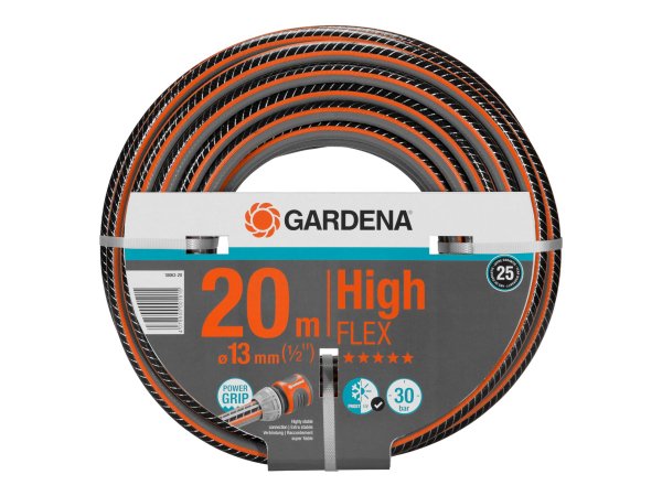 Gardena 18063-20 - 20 m - Sul suolo - Grigio - Arancione - Solo tubi di gomma - 30 bar - 1,3 cm