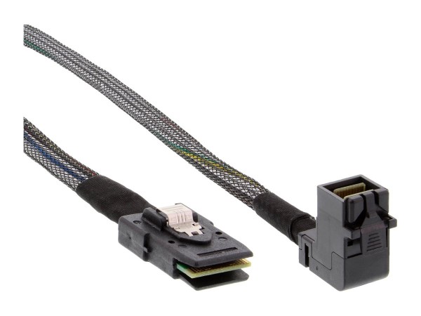 InLine Cavo Mini SAS - SFF-8643 a SFF-8087 + Sideband - 0,5m - connettore 90°