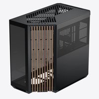APNX V1 PC-Gehäuse Midi-Tower ATX Tempered Glass - Holz schwarz - Midi/minitower - ATX