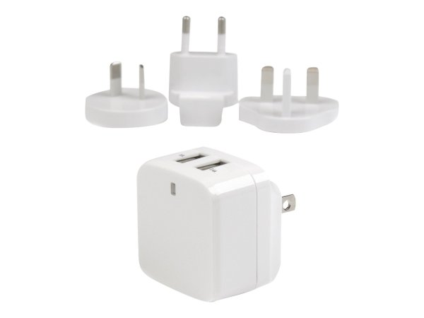 StarTech.com Caricabatterie da Muro a doppia porta x2 USB ad alta potenza ( 17W / 3.4 Amp ) con pres
