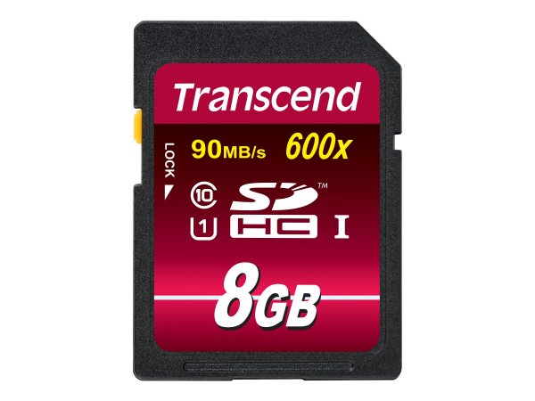 Transcend TS8GSDHC10U1 - 8 GB - SDHC - Classe 10 - MLC - 90 MB/s - Class 1 (U1)
