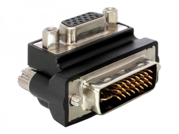 Delock VGA Adapter - DVI-I - 15-pin FM VGA - Nero